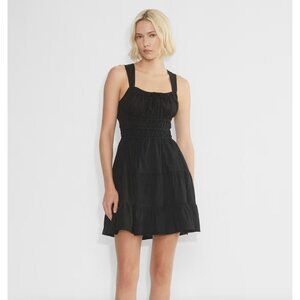 Aritzia Sunday Best Martine Poplin Mini Dress Black Size XXS